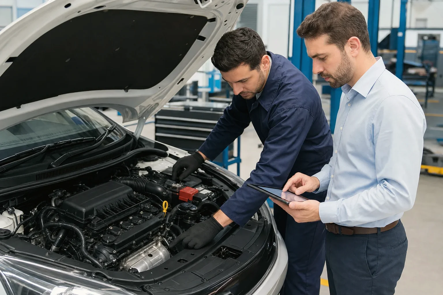 Despachante realizando o cadastro de motor de veículo.